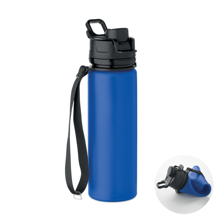 Bouteille sport promotionnelle pliable 500 ml Lett Bleu royal